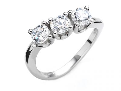 Anello Trilogy con Zirconi