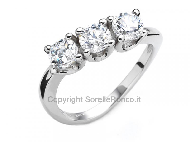 ANELLO TRILOGY CON ZIRCONI