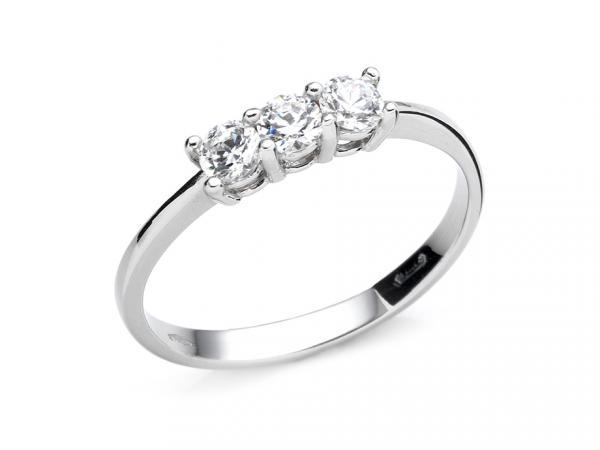 CF01479 - Anello Trilogy in Oro e Zirconi