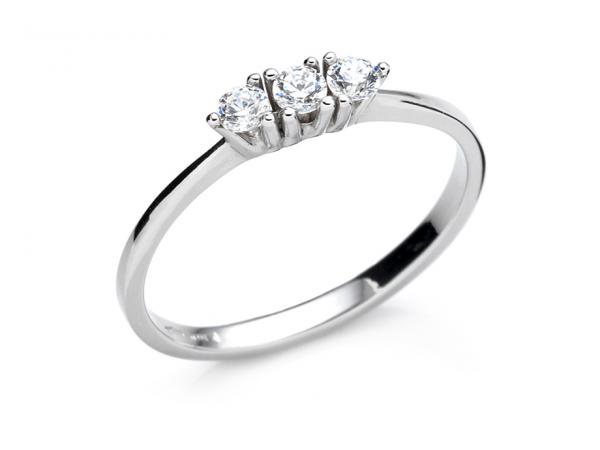 CF01480 - Anello Trilogy in Oro e Zirconi