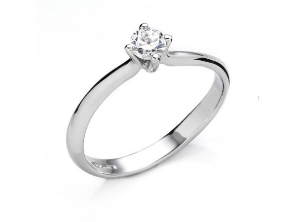 CF01492 - Anello Classico Solitario Oro e Zircone