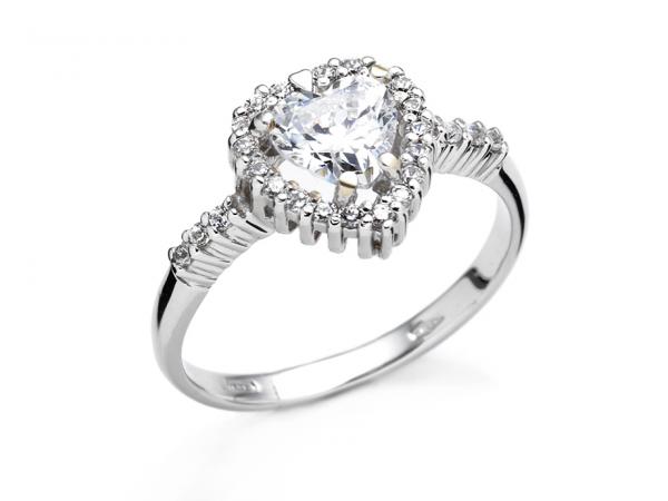 CF01494 - Anello Cuore Solitario Oro e Zircone