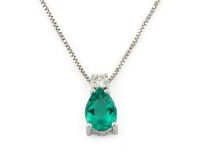 Collana con Smeraldo e Diamanti