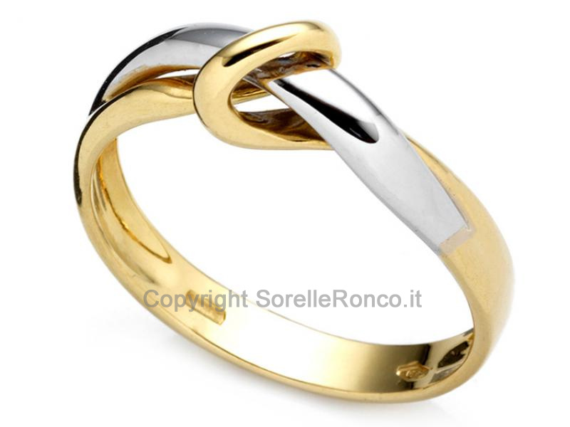 ANELLO ORO BICOLOR NODO