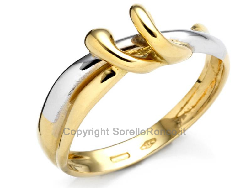 ANELLO ORO BICOLOR DOPPIO NODO