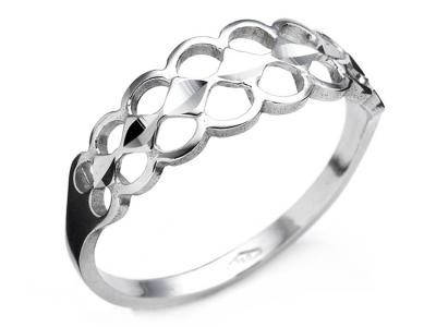 Anello Oro Bianco Traforato
