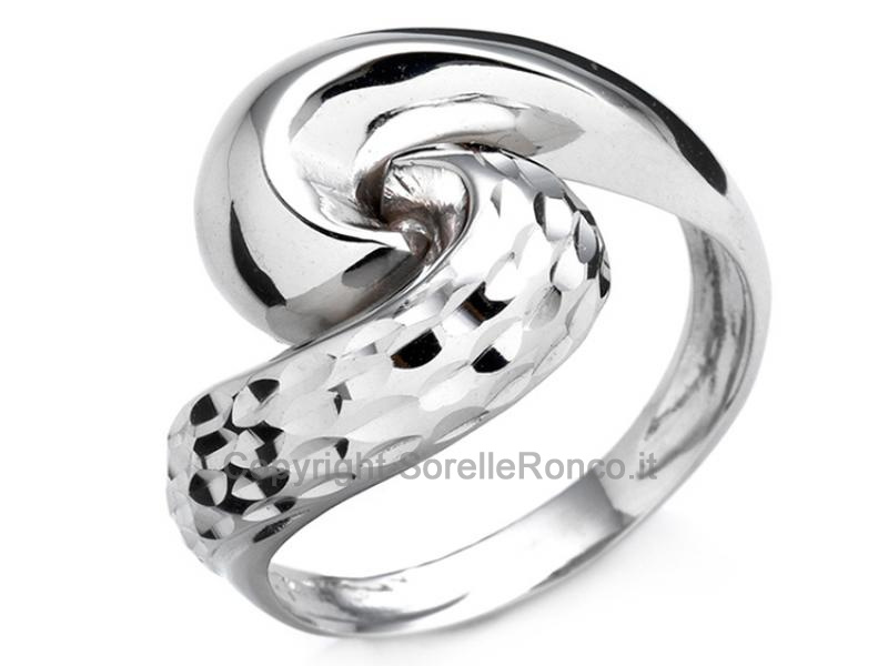 ANELLO ORO BIANCO VORTICE