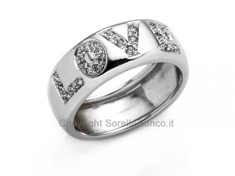 ANELLO LOVE CON ZIRCONI