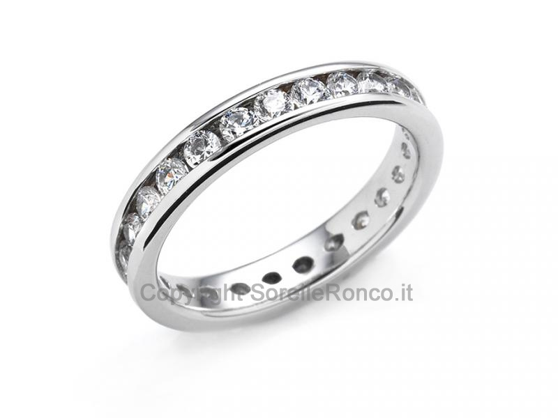 ANELLO ETERNITY CON ZIRCONI