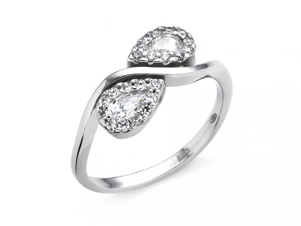 CF01541 - Anello Gocce con Zirconi