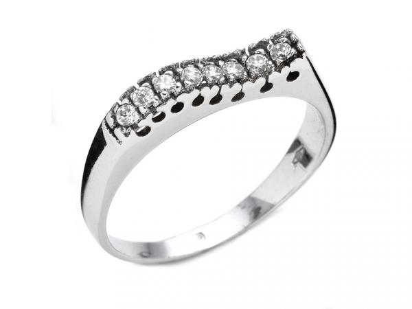 CF01547 - Anello Onda con Zirconi