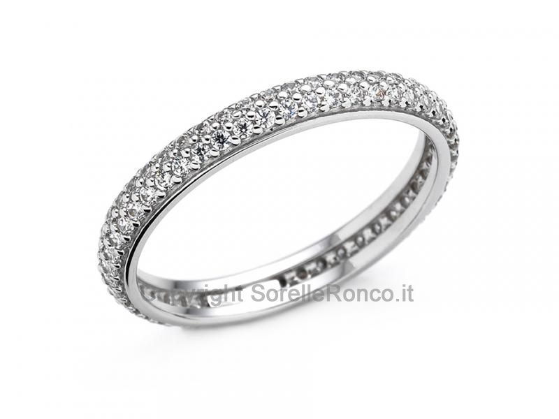 ANELLO ETERNITY ORO 18 KT PAVÉ