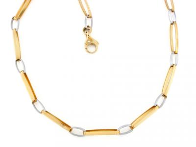 Collana Ovali in Oro Bicolor