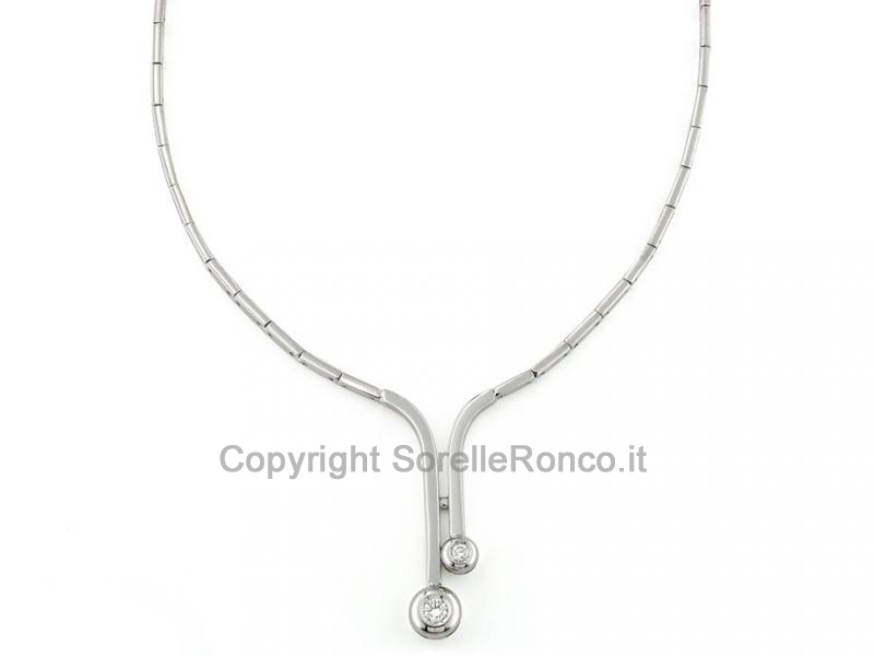 GIROCOLLO LARIAT ORO CON DIAMANTI
