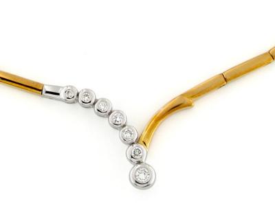 Collana Oro Bicolor e Diamanti 0.25 Ct