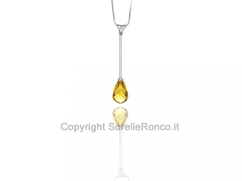 COLLANA PUNTO LUCE E QUARZO CITRINO