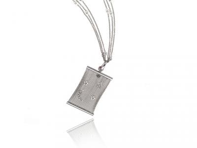 Collana Oro Bianco e Diamanti 0.27 Ct
