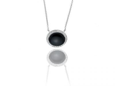 Collana Diamanti e Onice