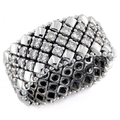 Anello a fascia Snodato in Oro e Diamanti