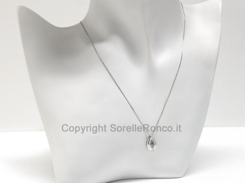 COLLANA CON PENDENTE GOCCIA E PUNTOLUCE