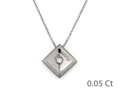 Collana Puntoluce con Diamante 0.05 Ct