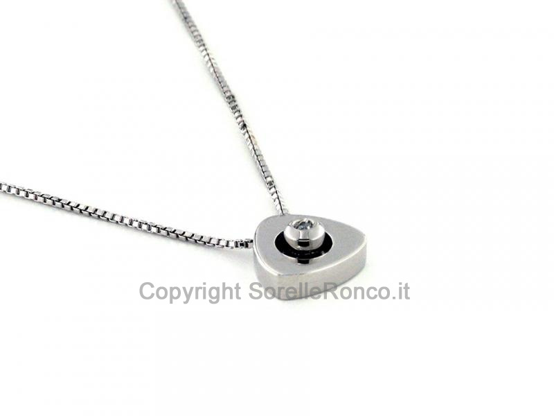 COLLANA PUNTO LUCE DIAMANTE 0.01 CT