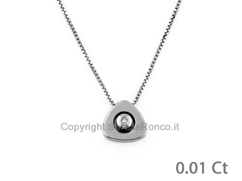 COLLANA PUNTO LUCE DIAMANTE 0.01 CT