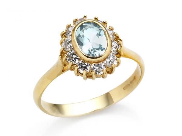 CF01677 - Anello Elegante in Oro Giallo e Zirconi