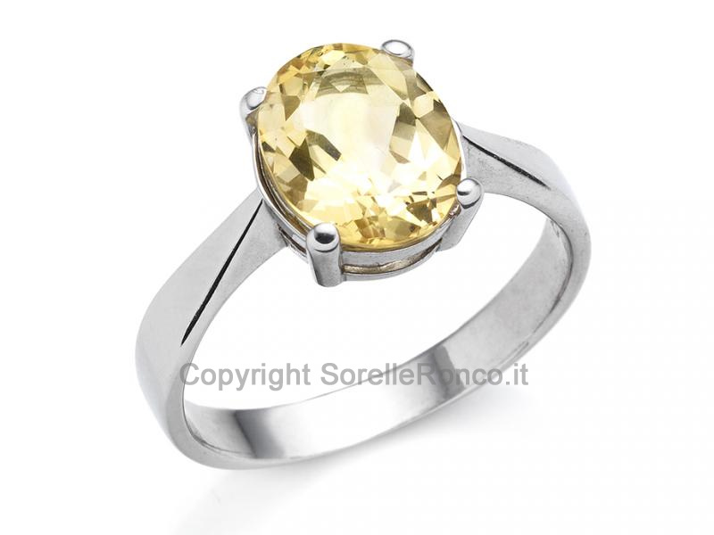 ANELLO IN ORO E ZIRCONE GIALLO