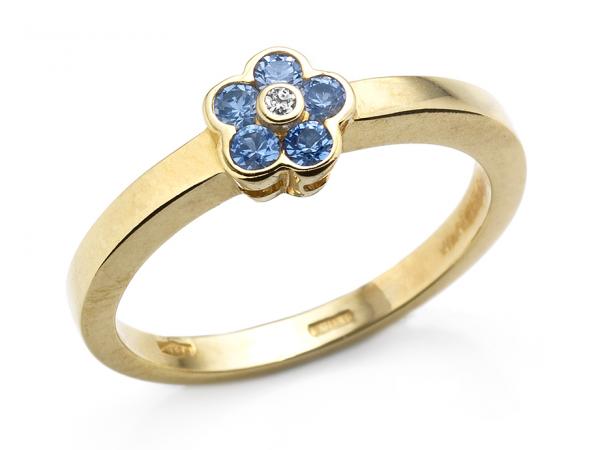 CF01699 - Anello Veretta Fiore in Oro Bianco