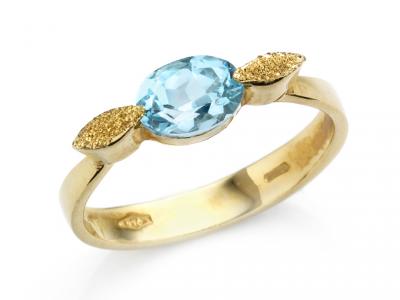 Anello in Oro e Zircone Azzurro