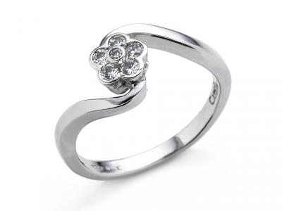 Anello a Fiore con Piccoli Zirconi