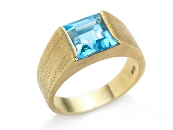 CF01722 - Anello Oro Spazzolato e Zircone