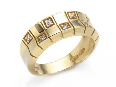 Anello Design Punti Luce Zirconi