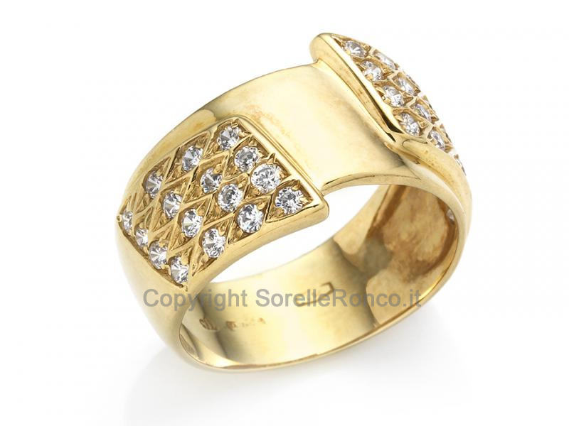 ANELLO DESIGN ZIRCONI BRILLANTI