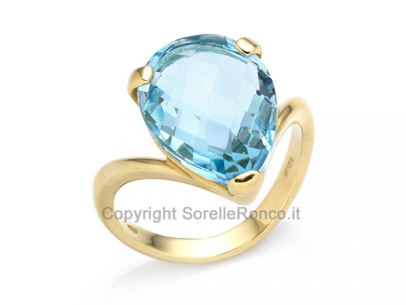 ANELLO IN ORO GIALLO E ZIRCONE