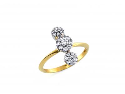 Anello Trilogy Bicolor Zirconi Naturali
