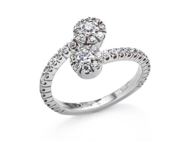 CF01760 - Anello Riviera Oro con Zirconi 