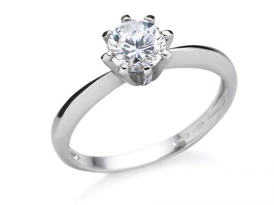 Anello Classico Solitario Oro e Zircone