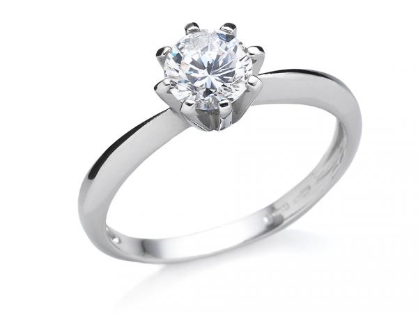 CF01770 - Anello Classico Solitario Oro e Zircone