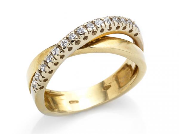 CF01771 - Anello Incrociato con Zirconi