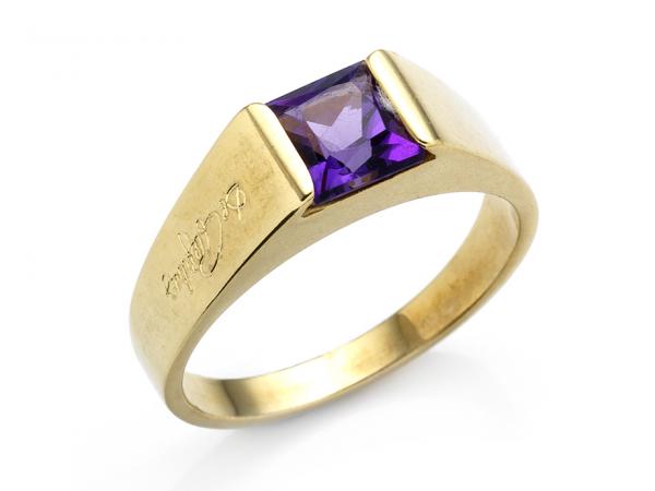 CF01772 - Anello Oro Brunito e Zircone Viola