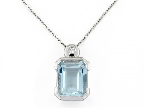 CF01778 - Collana con Pendente Acquamarina 2.80 Ct