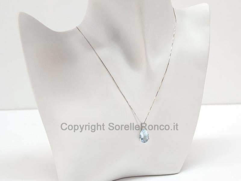 COLLANA CON PENDENTE ACQUAMARINA 3.50 CT