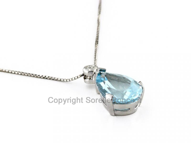 COLLANA CON PENDENTE ACQUAMARINA 3.50 CT