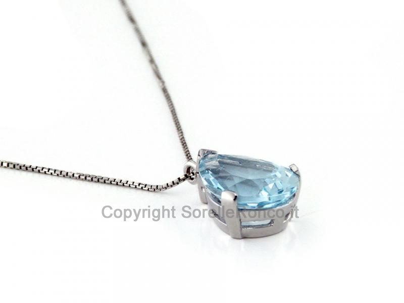 COLLANA PENDENTE ACQUAMARINA 3.50 CT