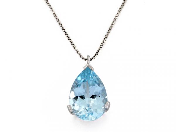 CF01782 - Collana Pendente Acquamarina 3.50 Ct