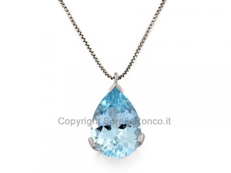 COLLANA PENDENTE ACQUAMARINA 3.50 CT