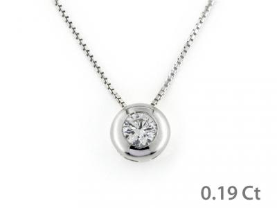 Collana Punto Luce Diamante 0.19 Ct