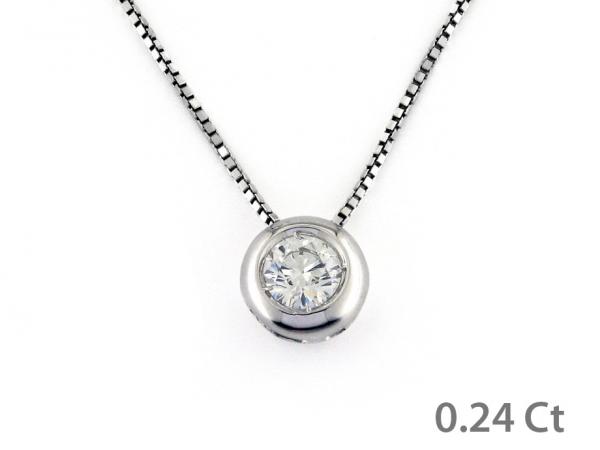 CF01785 - Collana Punto Luce Diamante 0.24 Ct